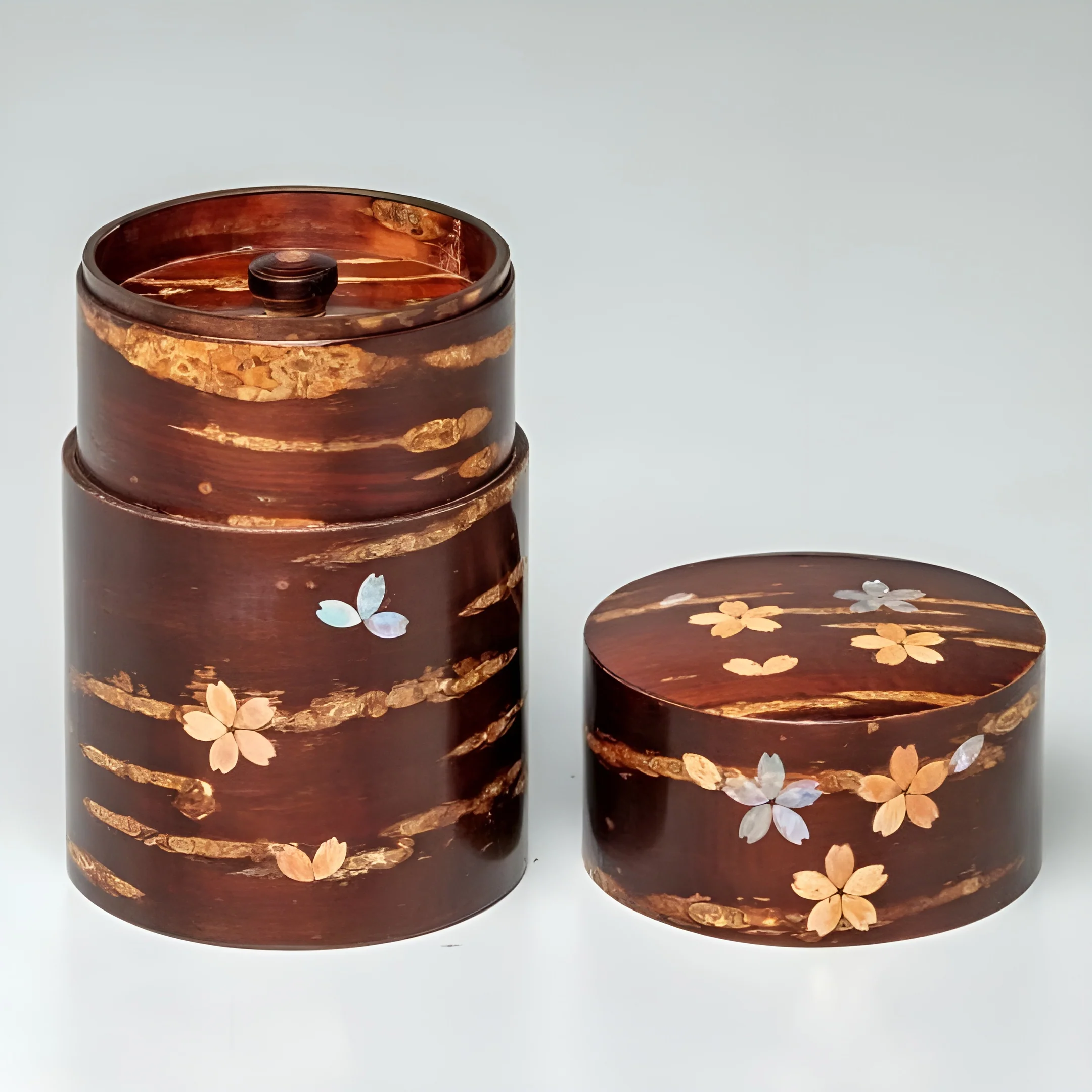 Scattered Flowers Cherry Bark Tea Canister - Image 4