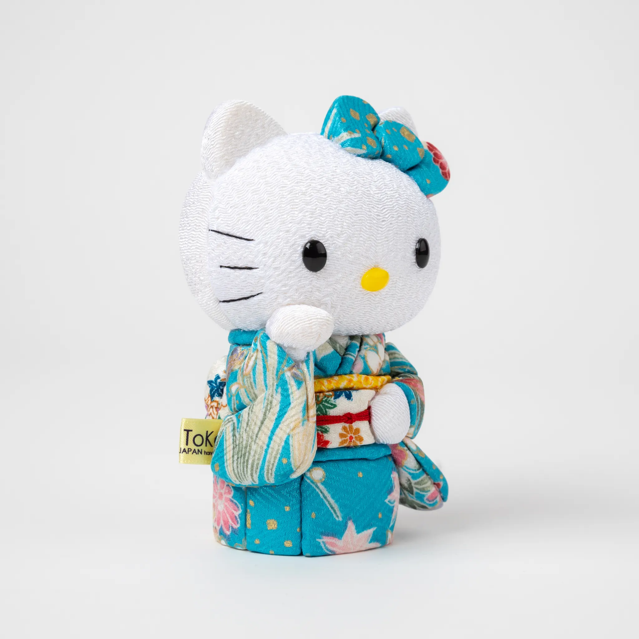 Edo Kimekomi Kimono Maneki Hello Kitty Blue - Image 3