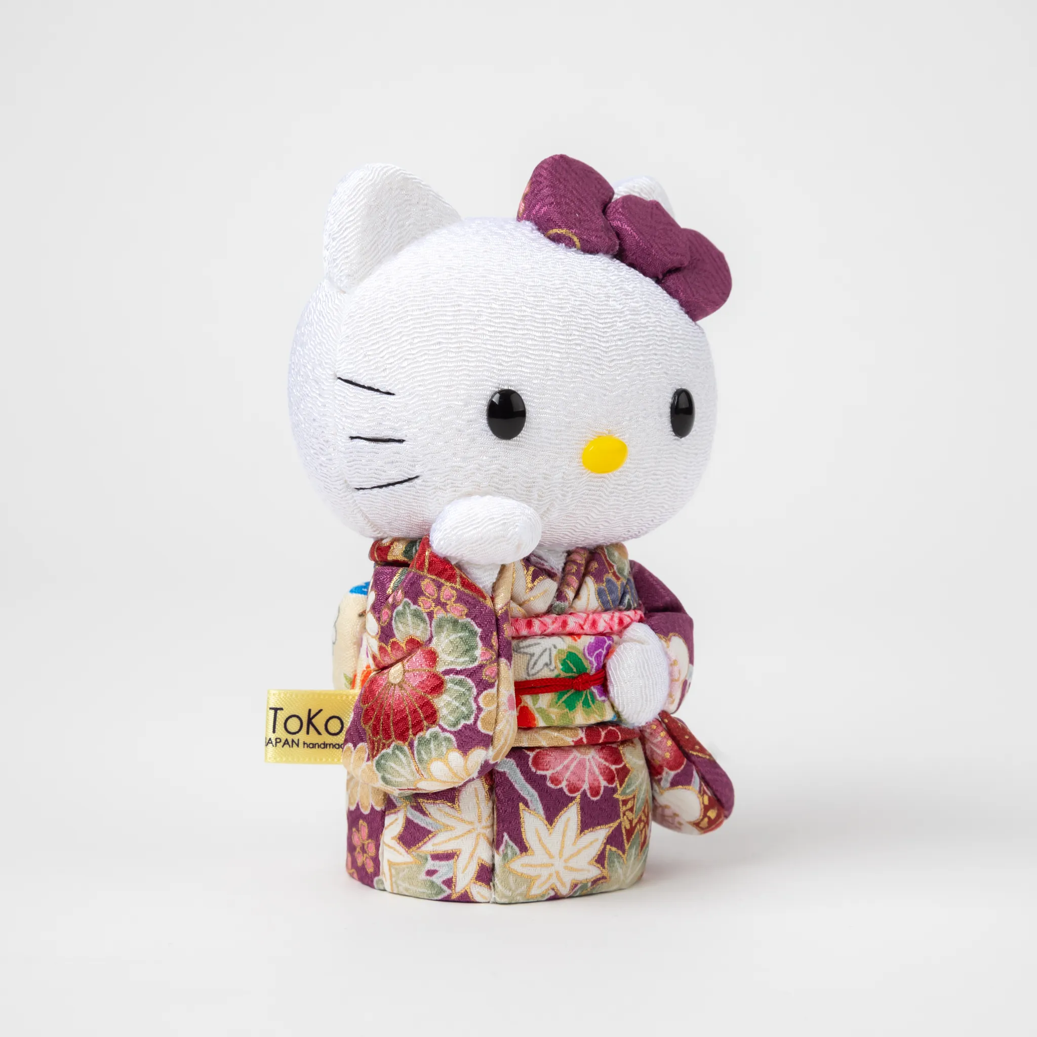 Edo Kimekomi Kimono Maneki Hello Kitty Purple - Image 3