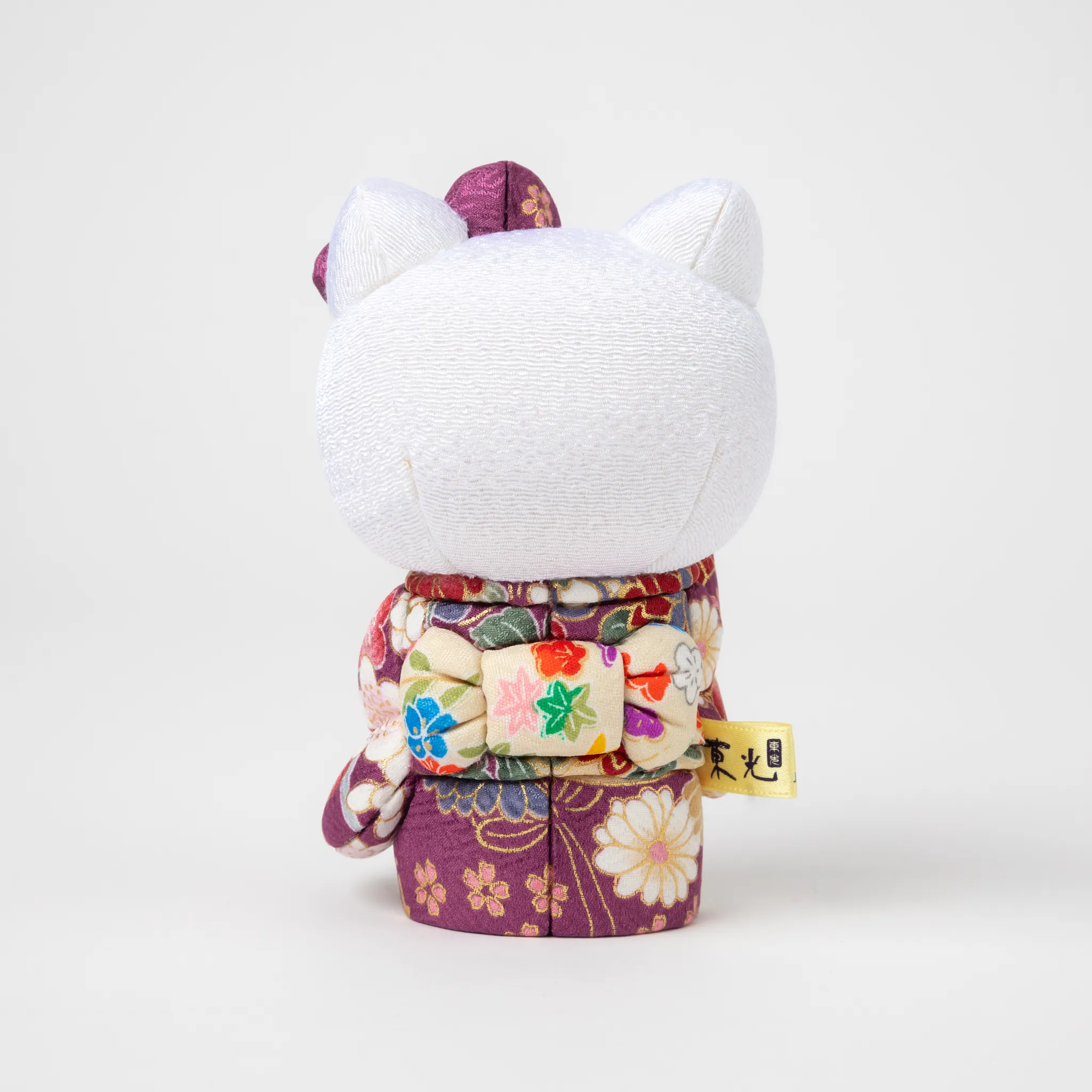 Edo Kimekomi Kimono Maneki Hello Kitty Purple - Image 4