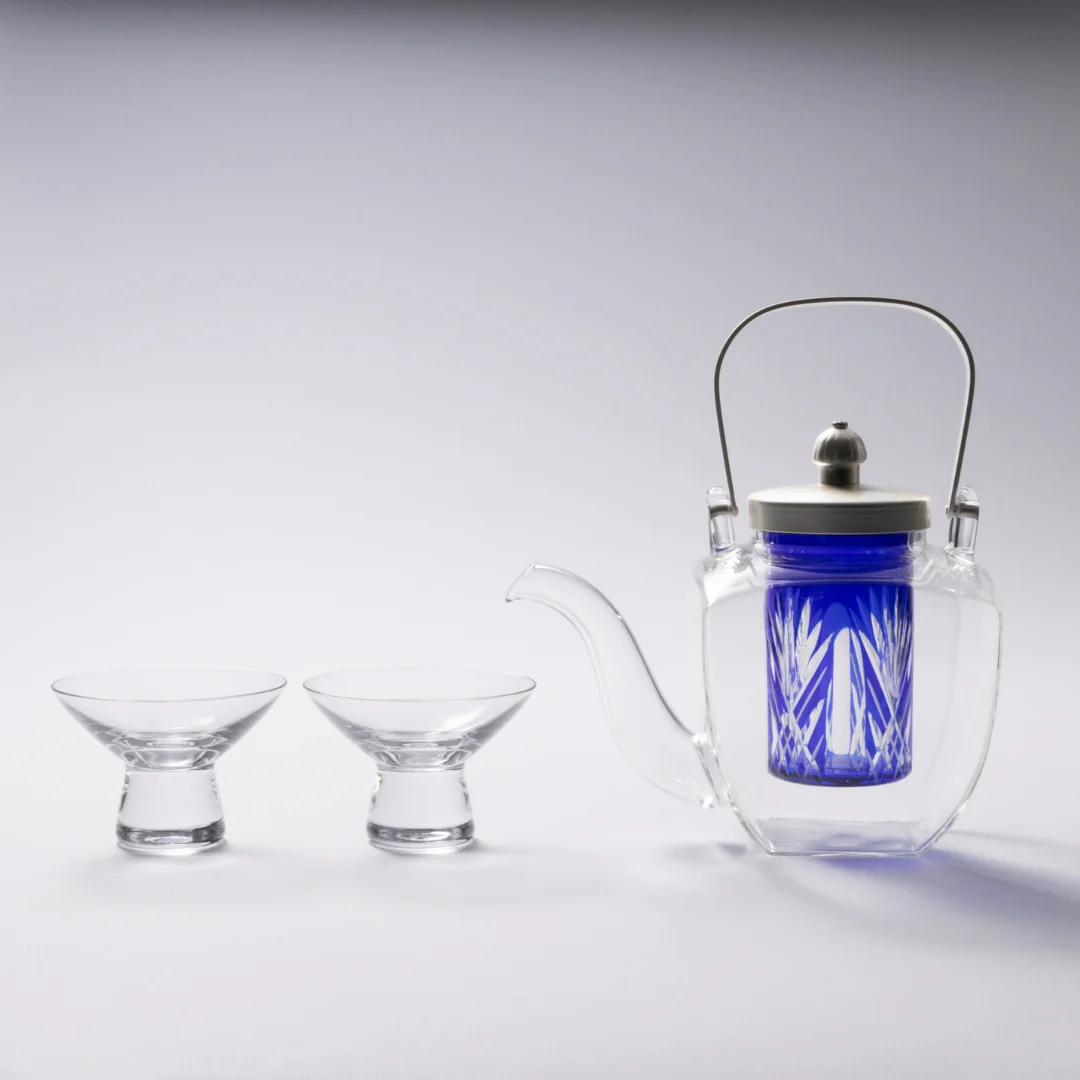 Edo Kiriko Chirori Sake Set - Image 4