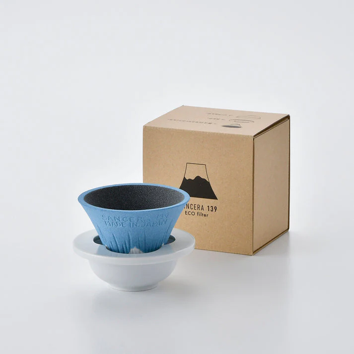 Hasami Ware Mt. Fuji Ceramic Coffee Filter Blue - Image 3