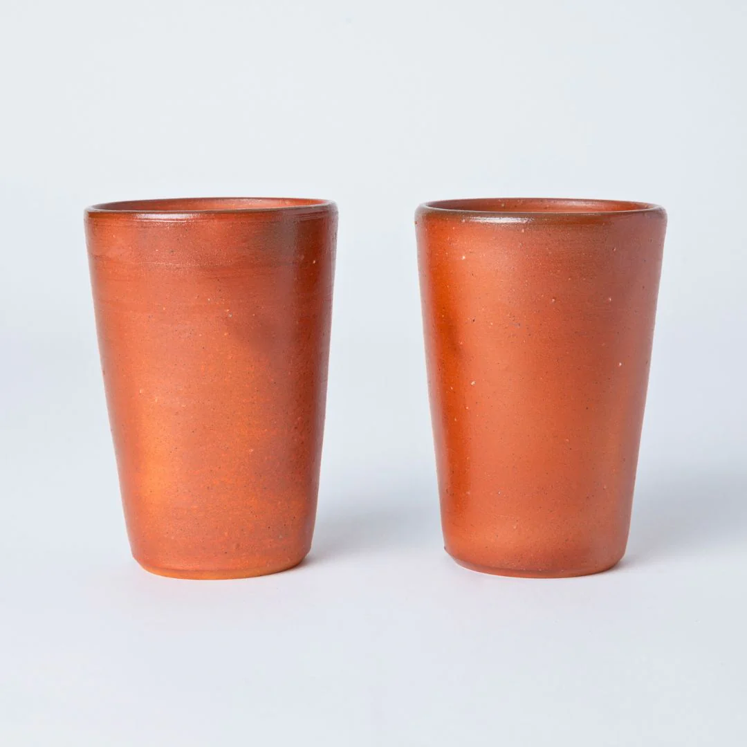Hozan Kiln Hidasuki and Goma Bizen Ware Beer Tumbler Set - Image 3