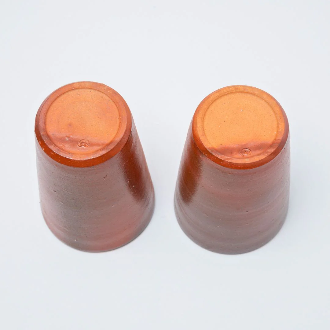 Hozan Kiln Hidasuki and Goma Bizen Ware Beer Tumbler Set - Image 5