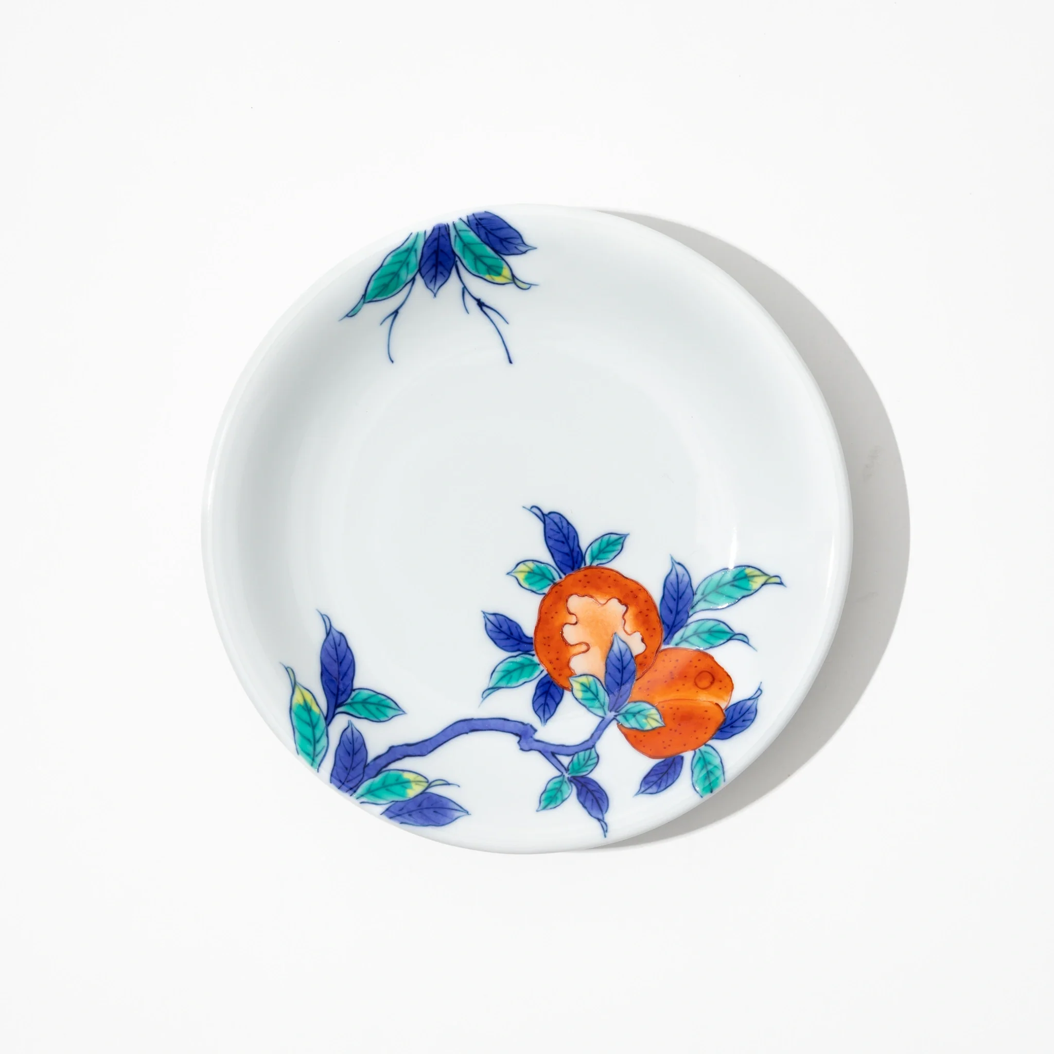Iro-Nabeshima Glazed Porcelain Pomegranate Coffee Cup and Saucer Set - Image 5