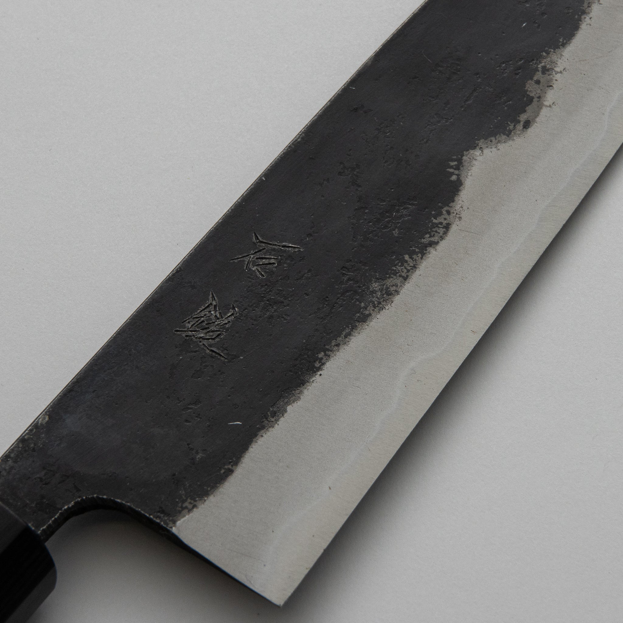 Ishizuchi Blue Super Steel Santoku Knife Walnut Handle - Image 4
