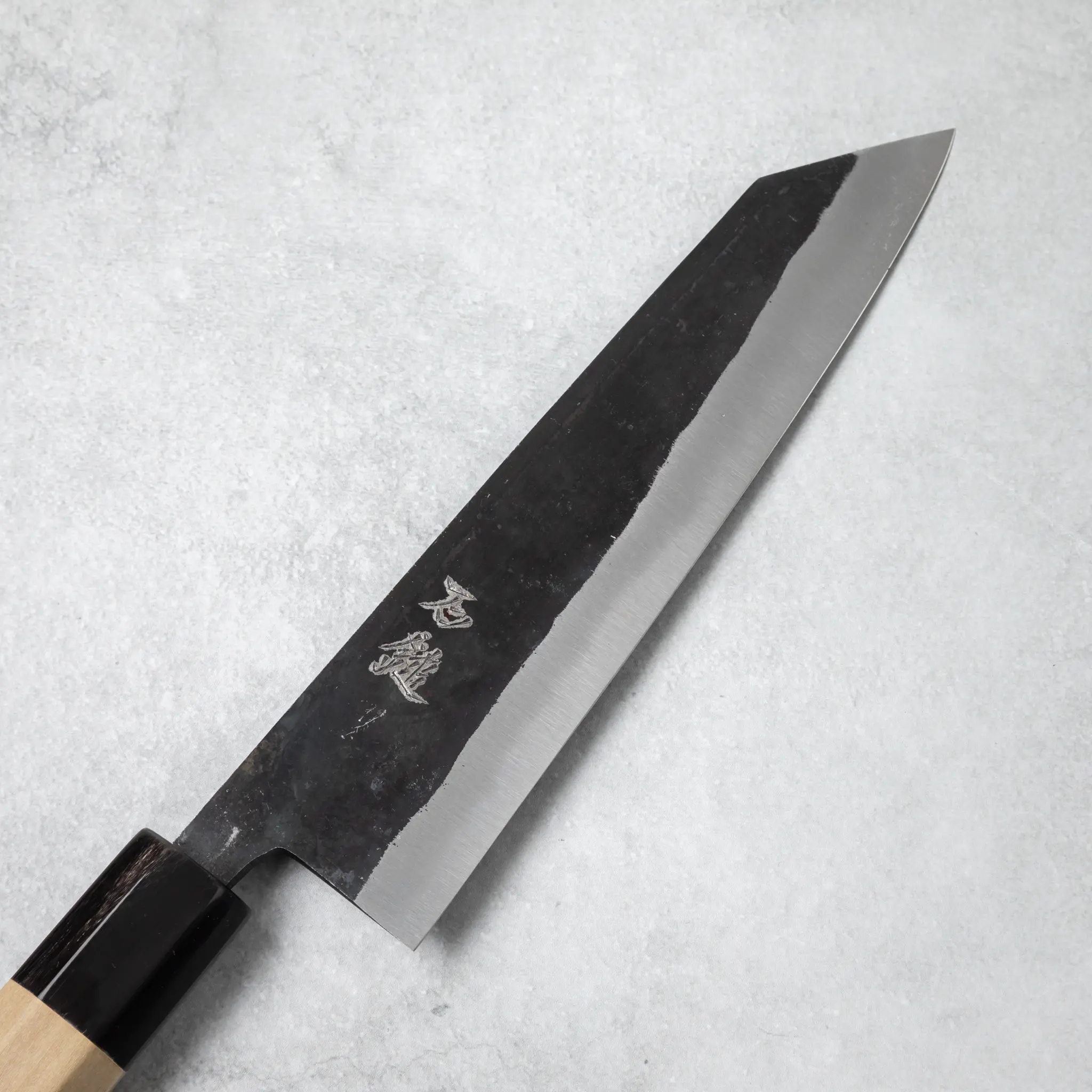 Ishizuchi Blue Steel No.2 Kiritsuke Knife Magnolia Handle - Image 3