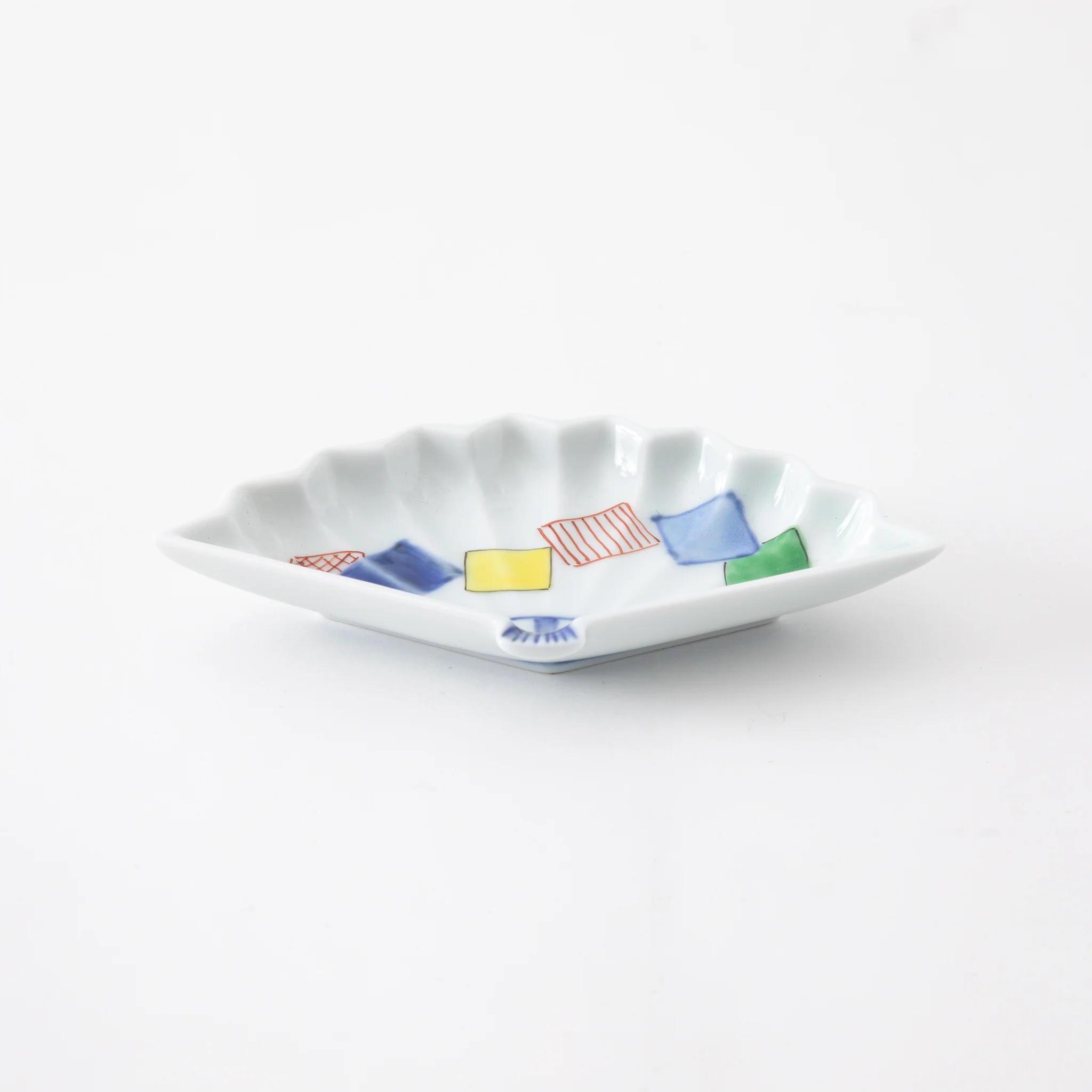 Keizan Kiln Arita Origami Fan-Shaped Sauce Dish - Image 3