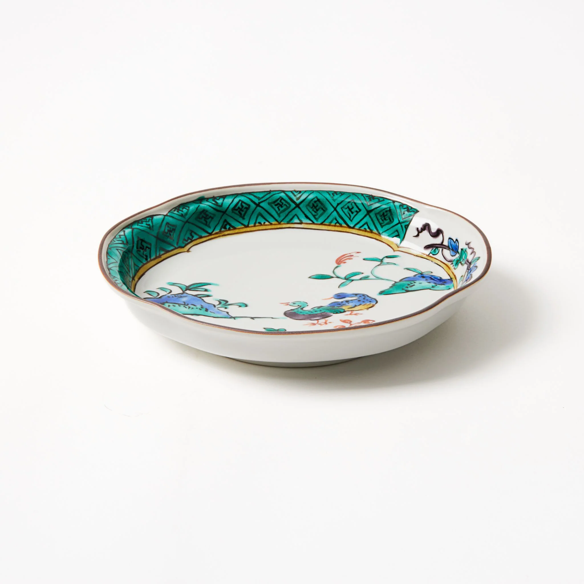 Kutani Duck Petal Rimmed Plate - Image 3