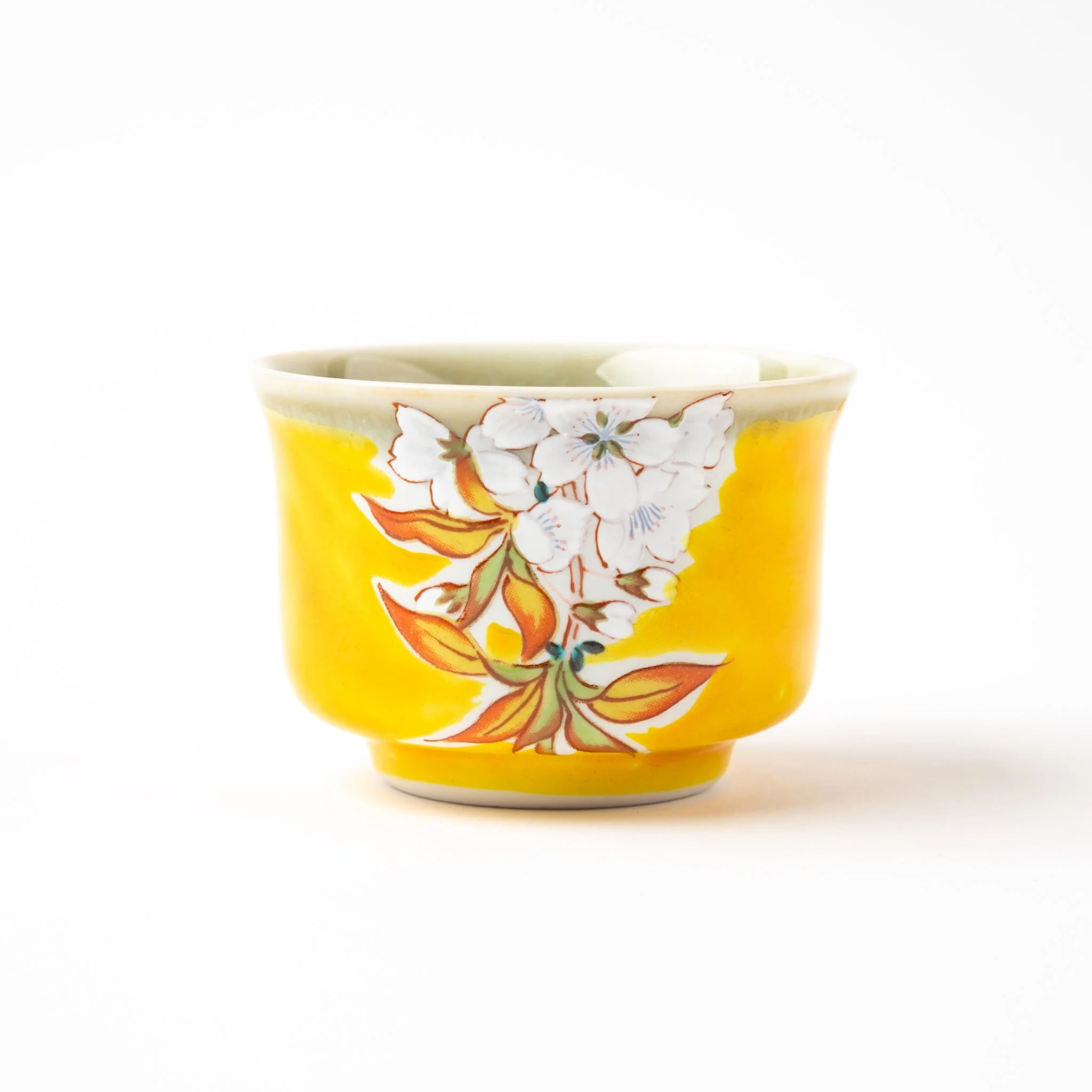 Kutani Yoshidaya Bird on Cherry Blossom Sake Set - Image 4