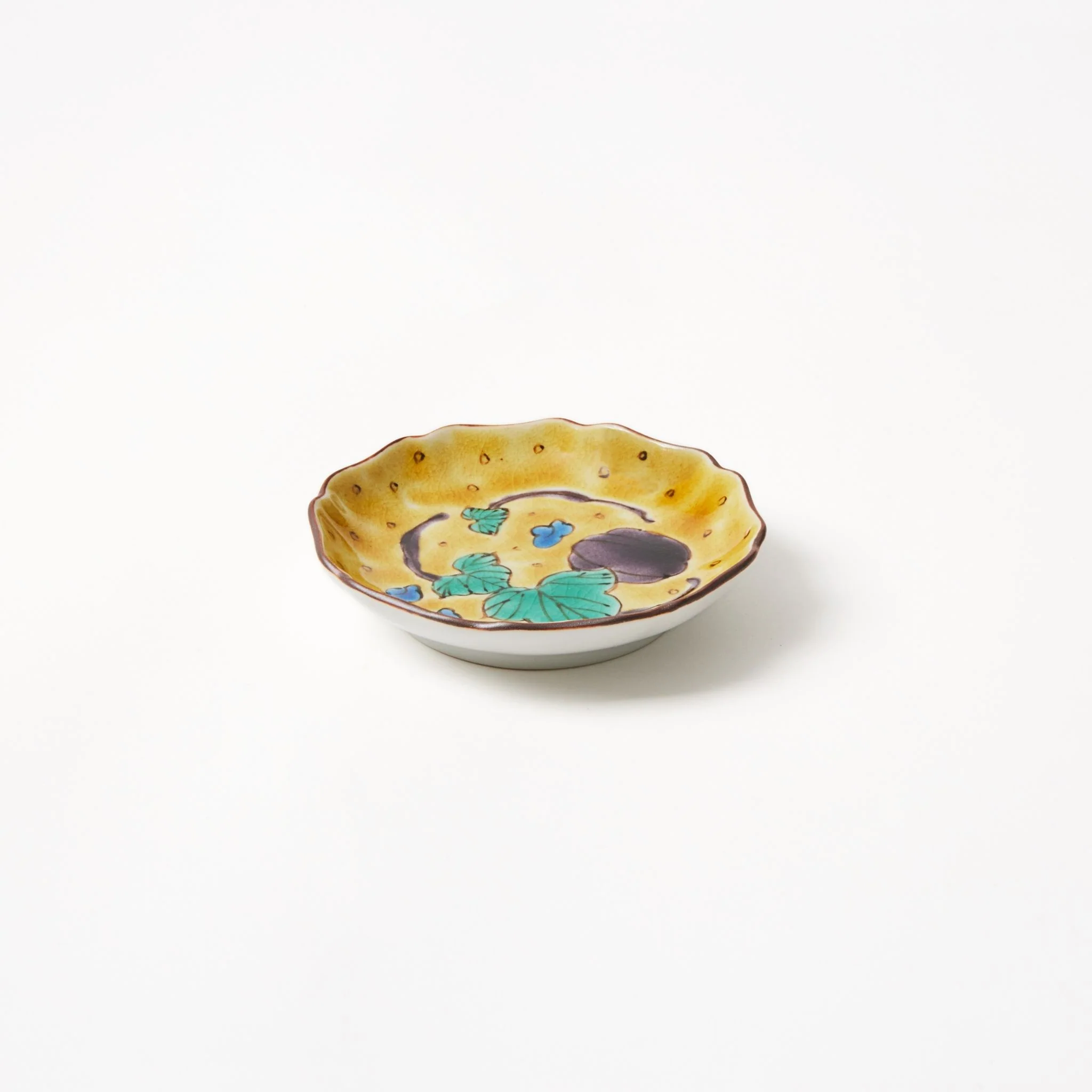 Melon Patterned Petal Rimmed Circle Plate - Image 3