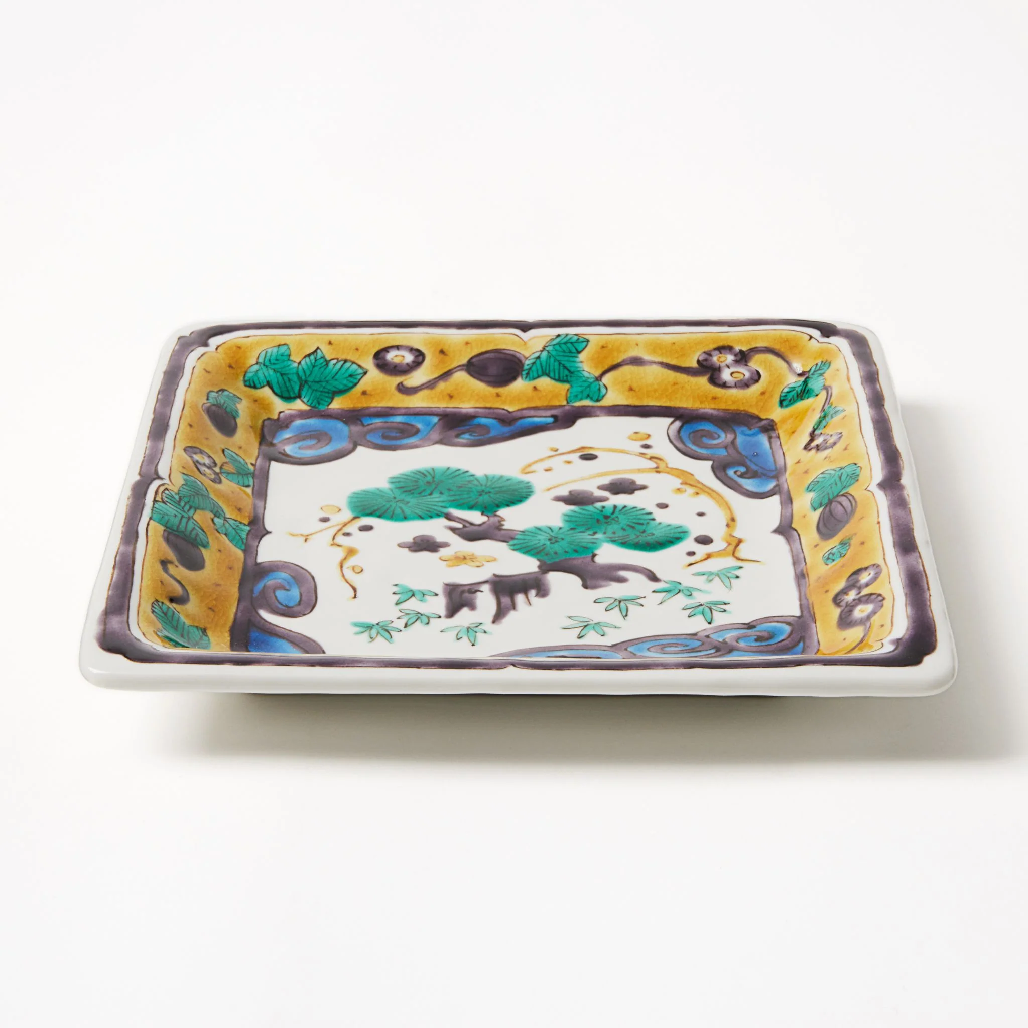 Pine, Bamboo and Plum Patterned Square Plate - Image 3
