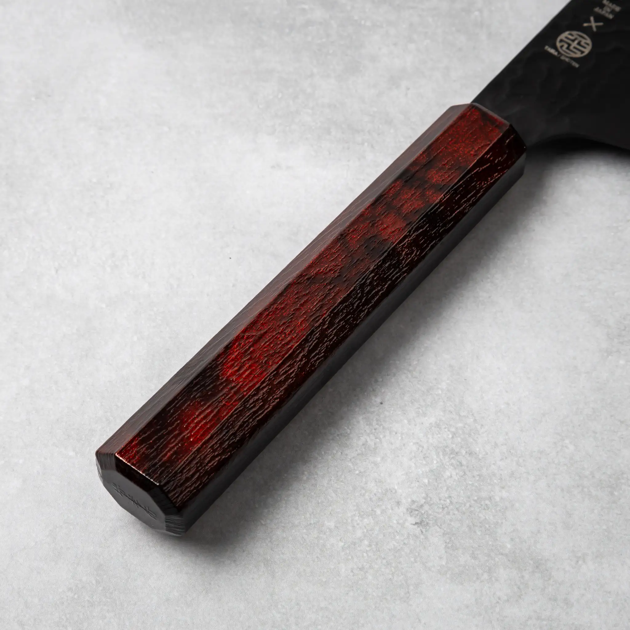 Sakai Takayuki Kurokage VG10 Kengata Chef Knife Burgundy Handle - Image 3