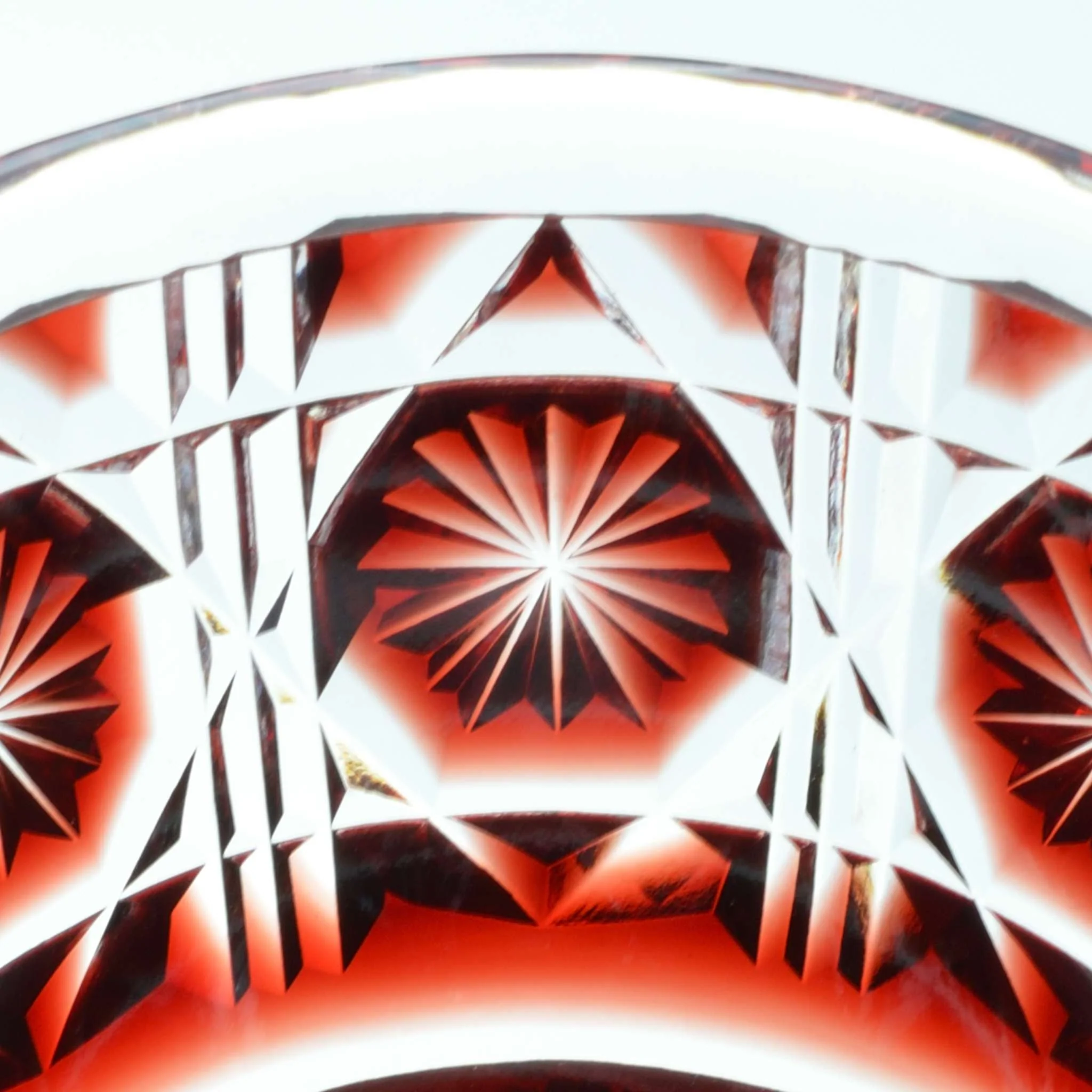 Satsuma Kiriko Large Sake Cup Crimson - Image 5