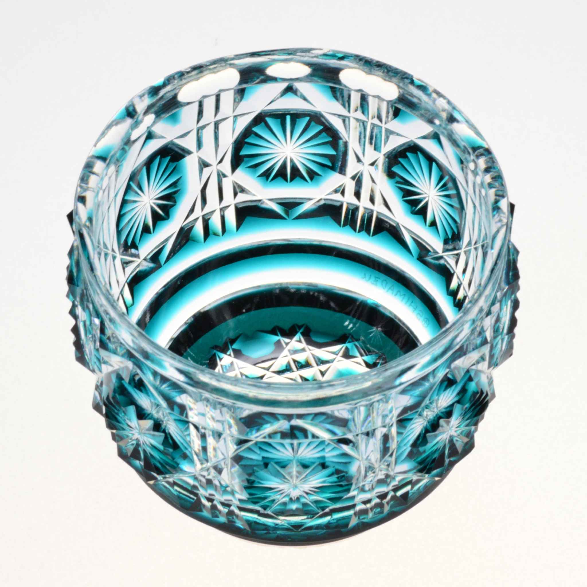 Satsuma Kiriko Large Sake Cup Green - Image 3