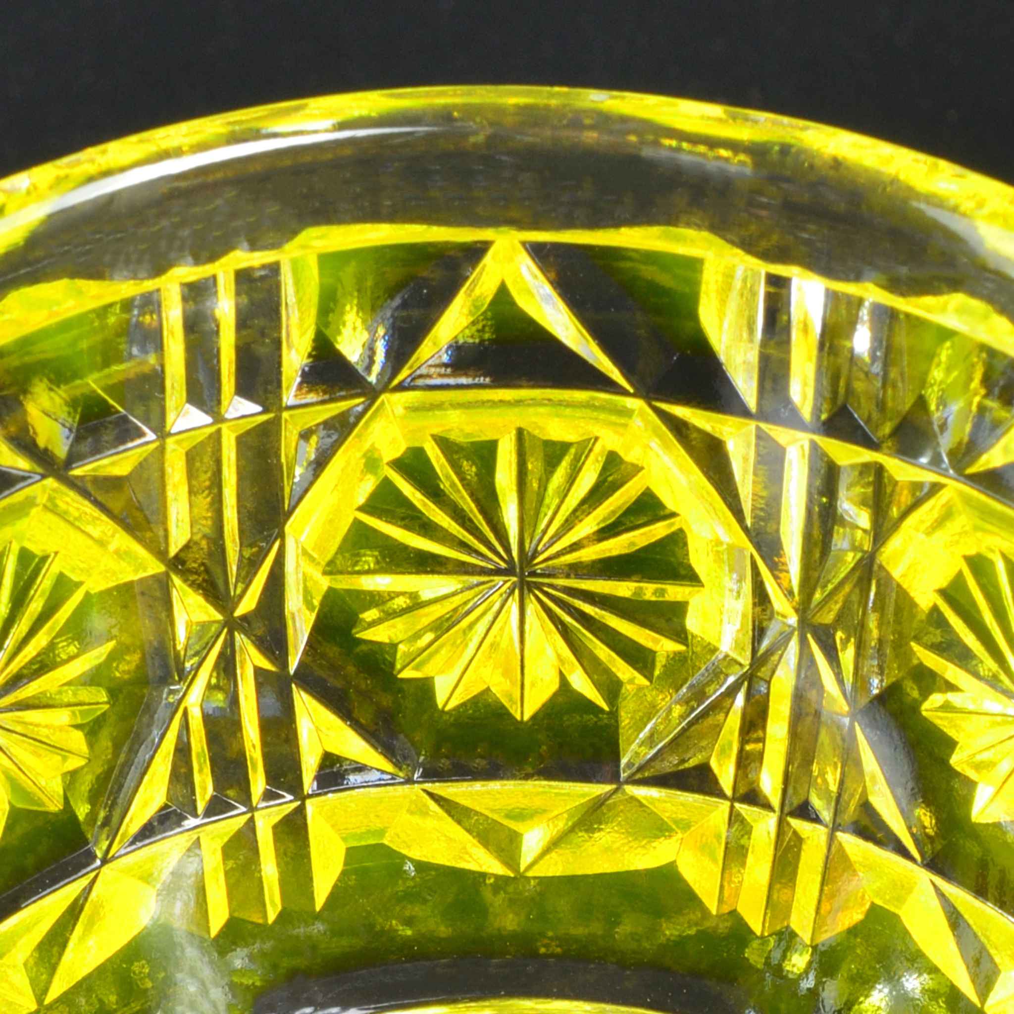 Satsuma Kiriko Large Sake Cup Yellow - Image 5