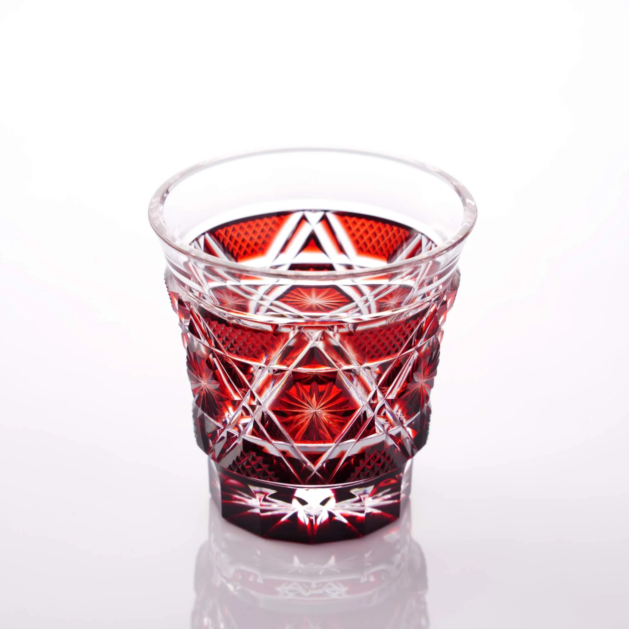 Satsuma Kiriko Sake Glass Crimson - Image 5