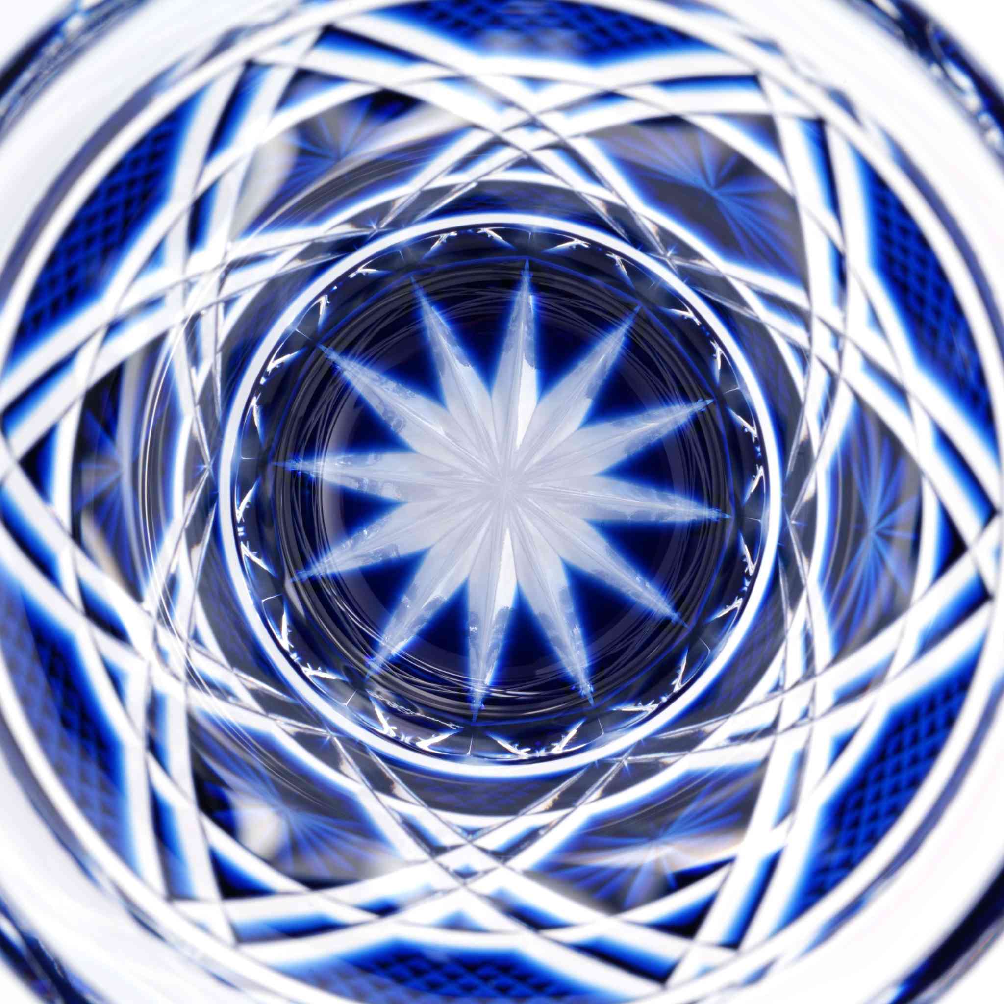 Satsuma Kiriko Sake Glass Indigo - Image 4