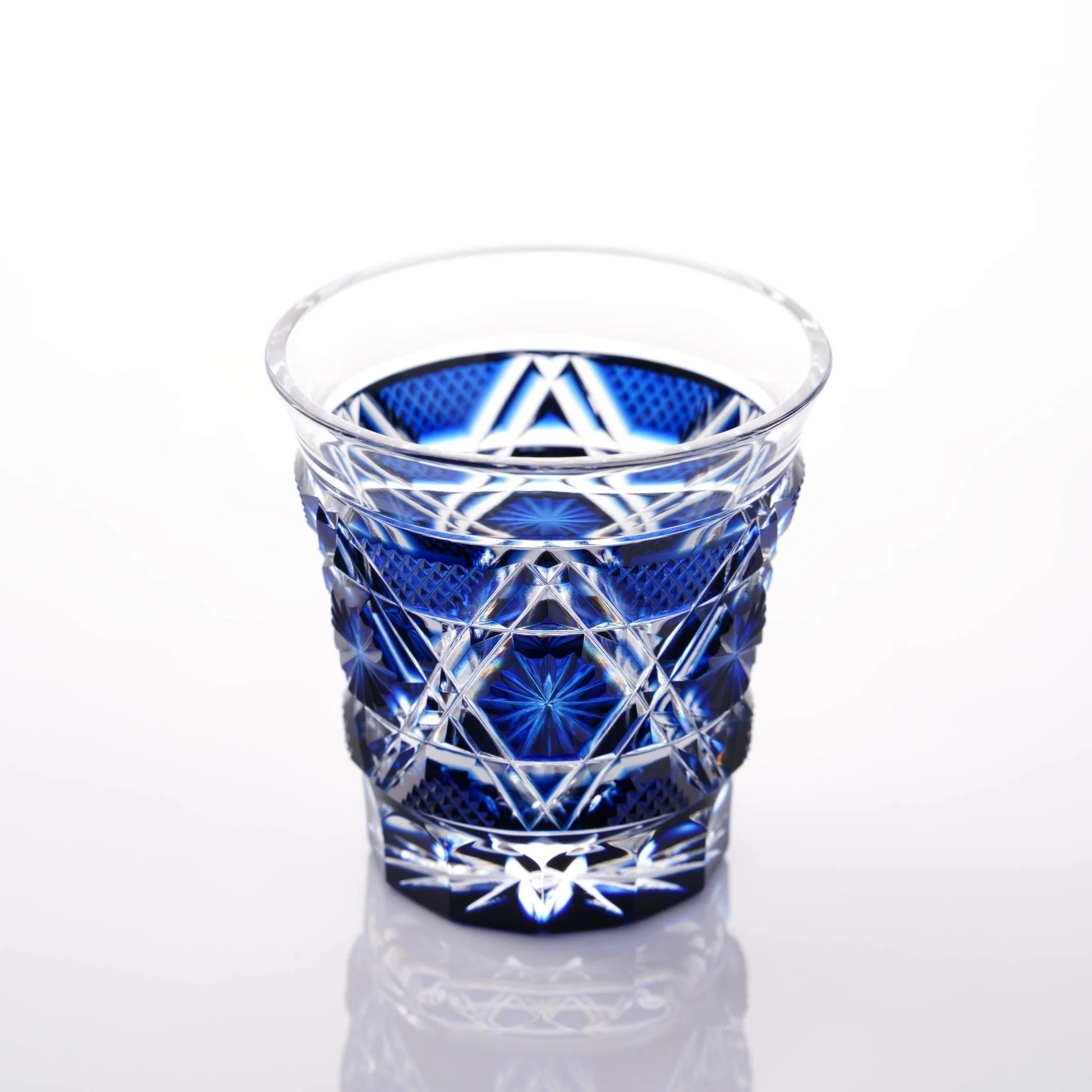 Satsuma Kiriko Sake Glass Indigo - Image 5