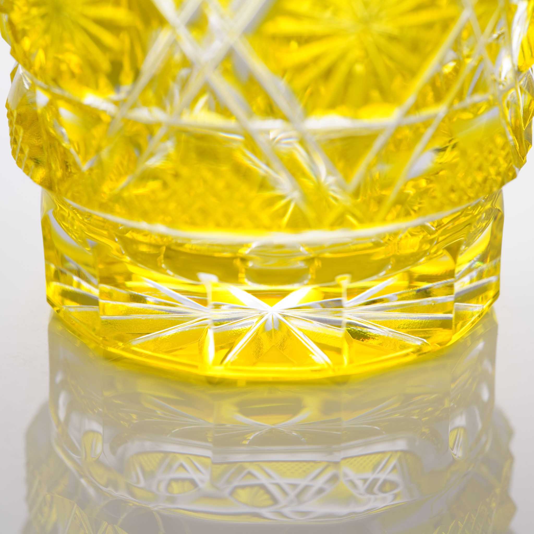 Satsuma Kiriko Sake Glass Yellow - Image 3