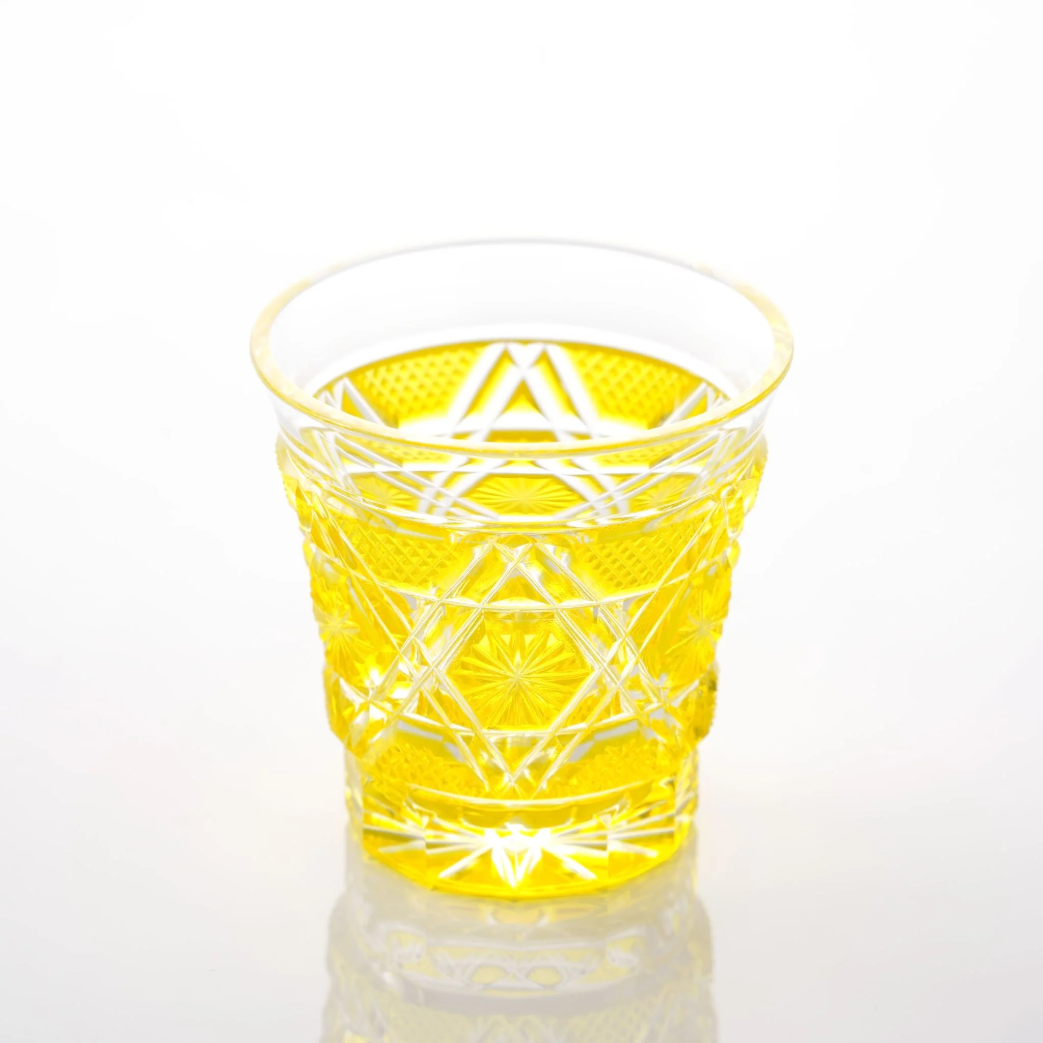 Satsuma Kiriko Sake Glass Yellow - Image 5