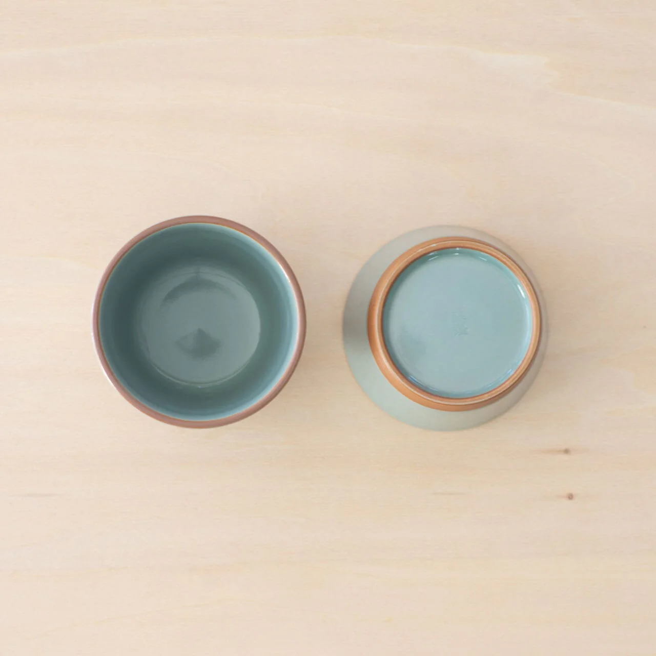 Small Blue Celadon Porcelain Kiyomizu Cup - Image 5