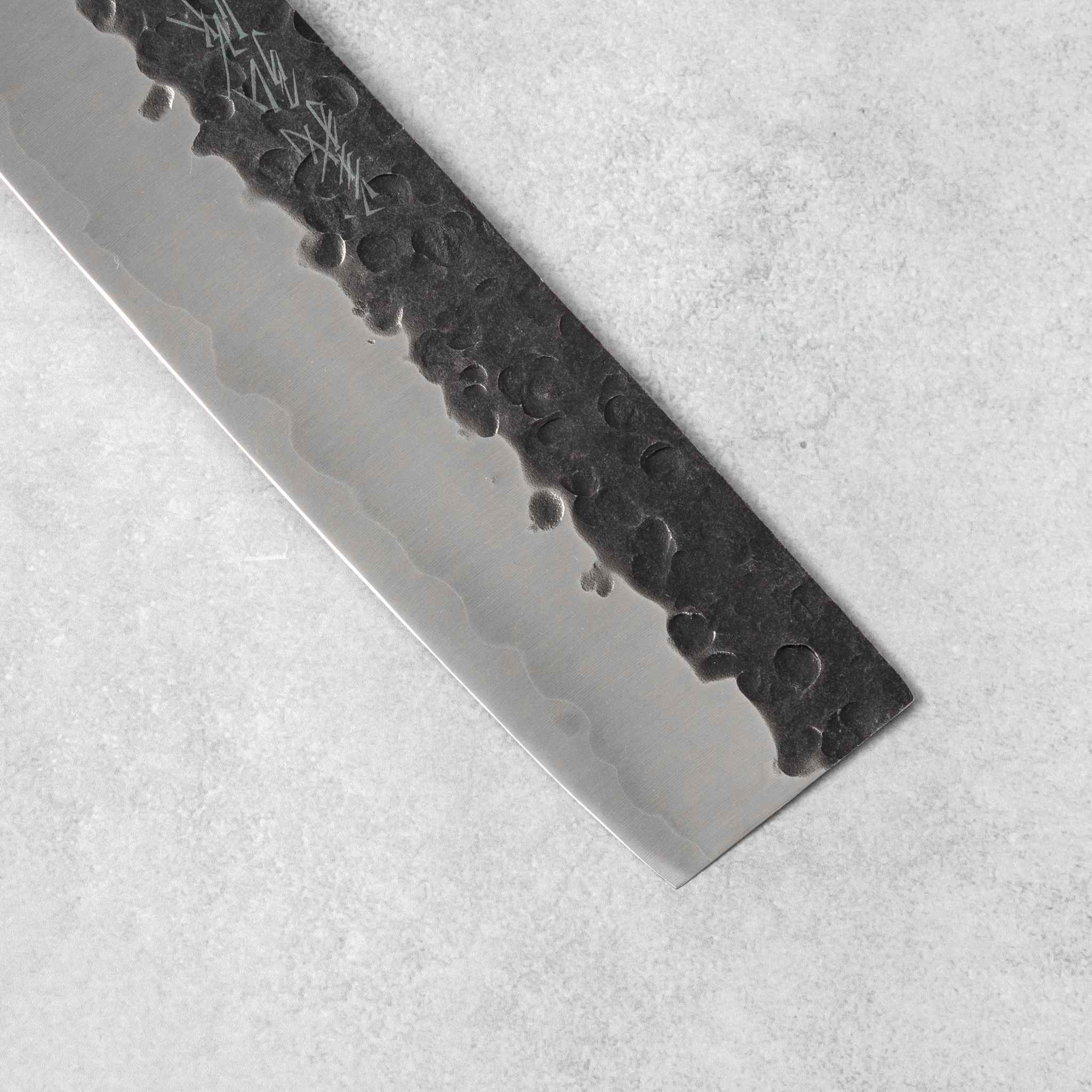 Yamawaki MO-V Kuro Tsuchime Nakiri Knife - Image 3